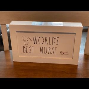 NWT Rae Dunn Nurse sign